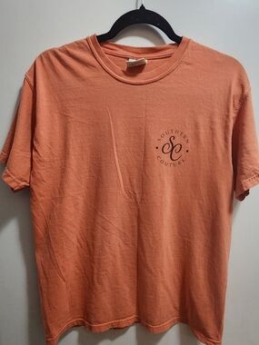Southern Couture Bear Graphic Tee Orange M Comfort Colors